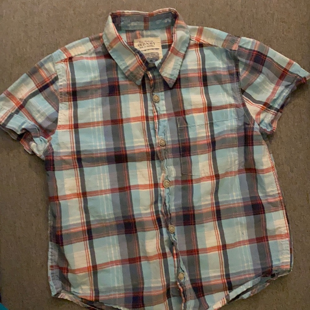 Old navy plaid button down(boys xsmall)